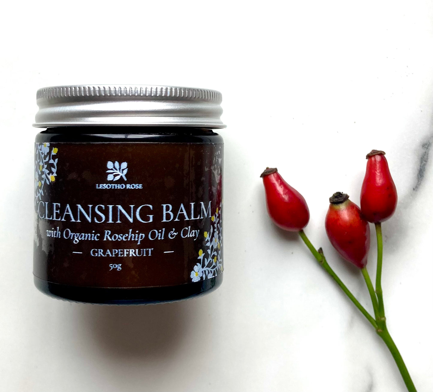 Clay and Rosehip Oil Facial Cleansing Balm and Organic Rosehip Facial Oil Bundle