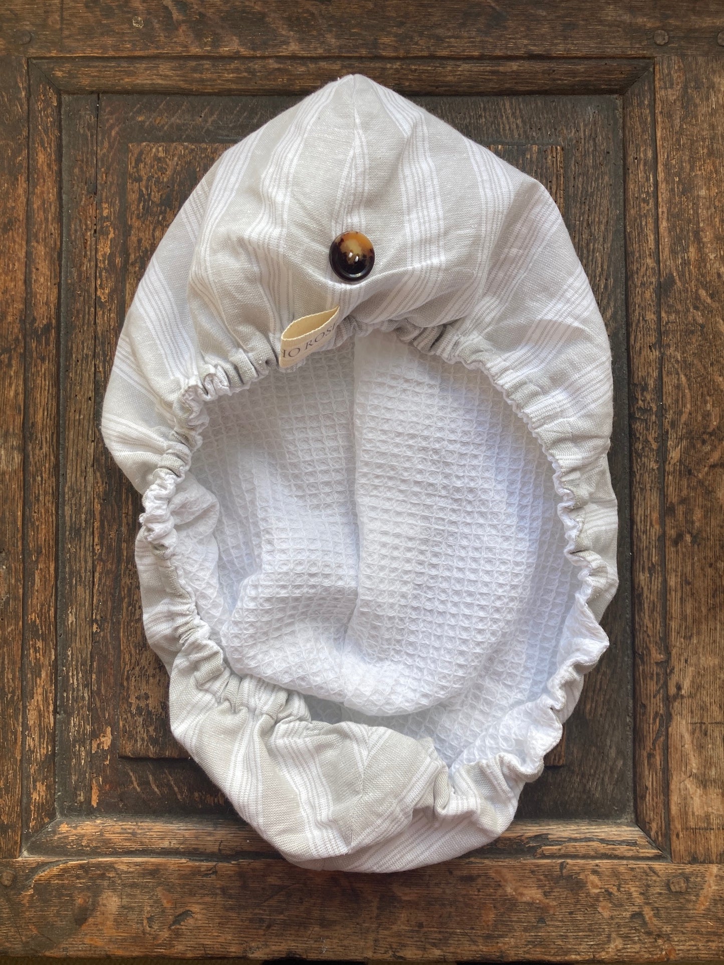 Hammam & Waffle Towel Hair Turban - Grey