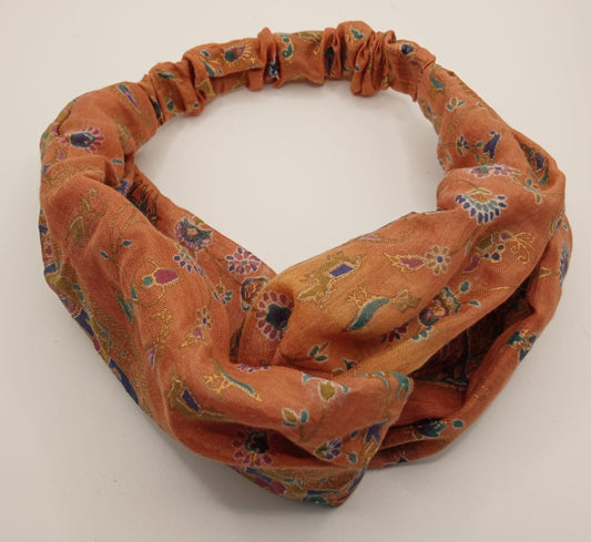Orange saree headband