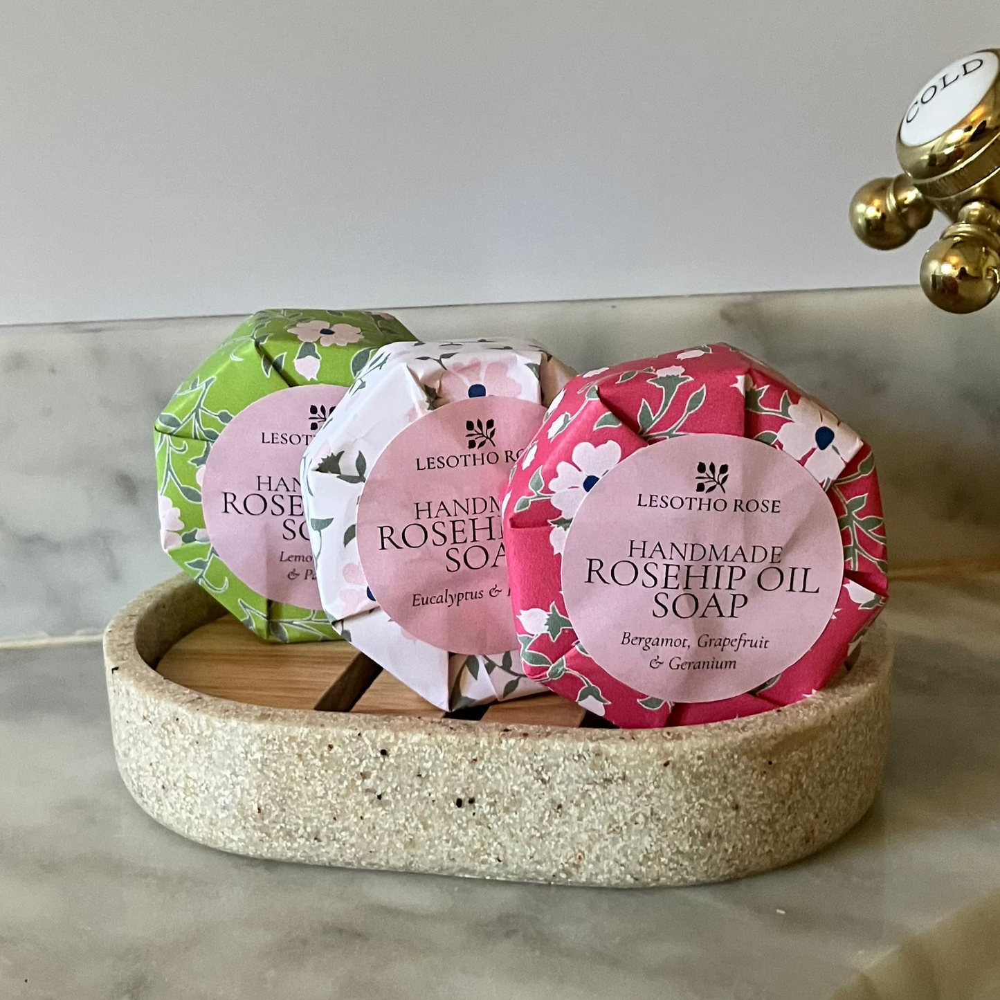 Trio of Soap in Dish