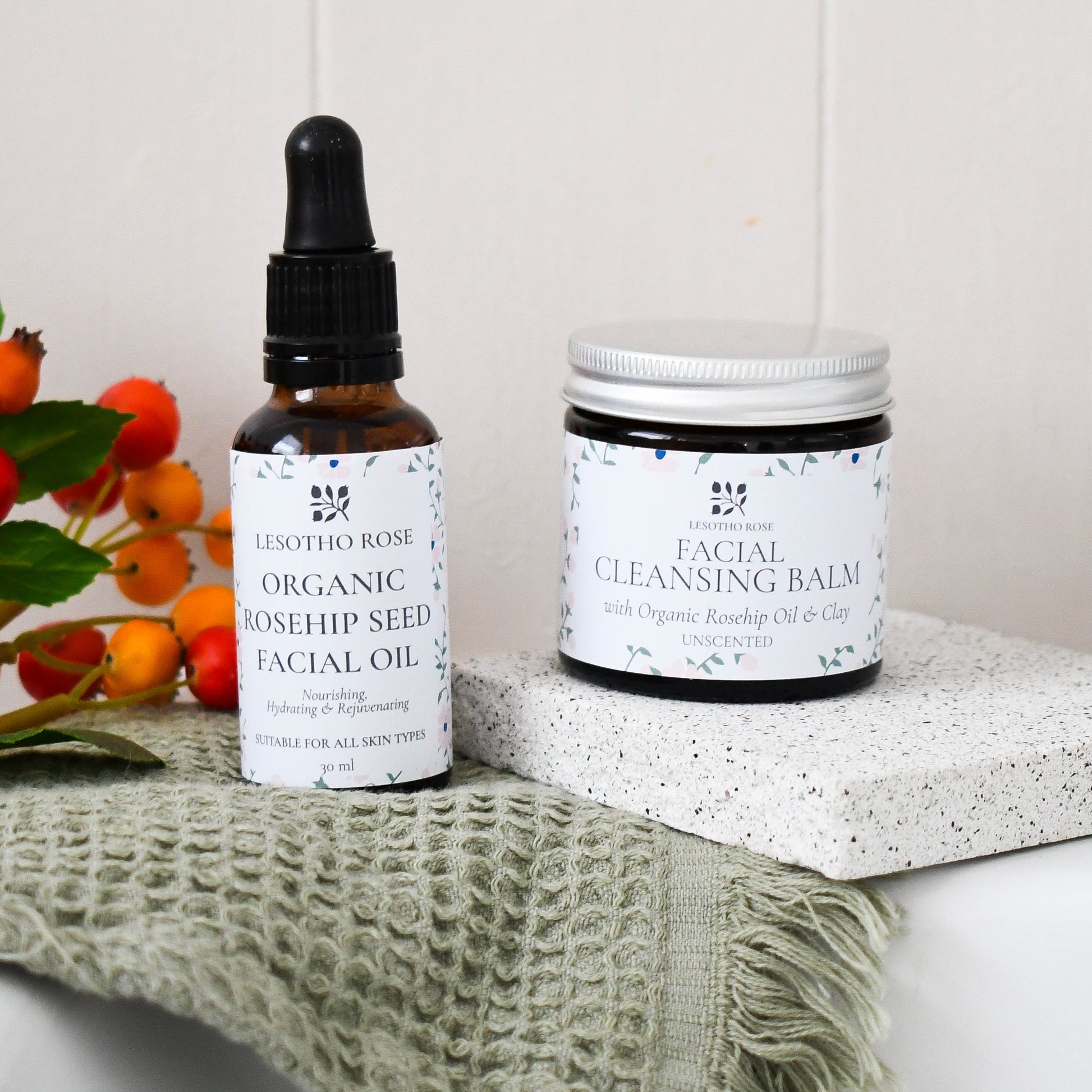 Facial Oil and cleansing balm