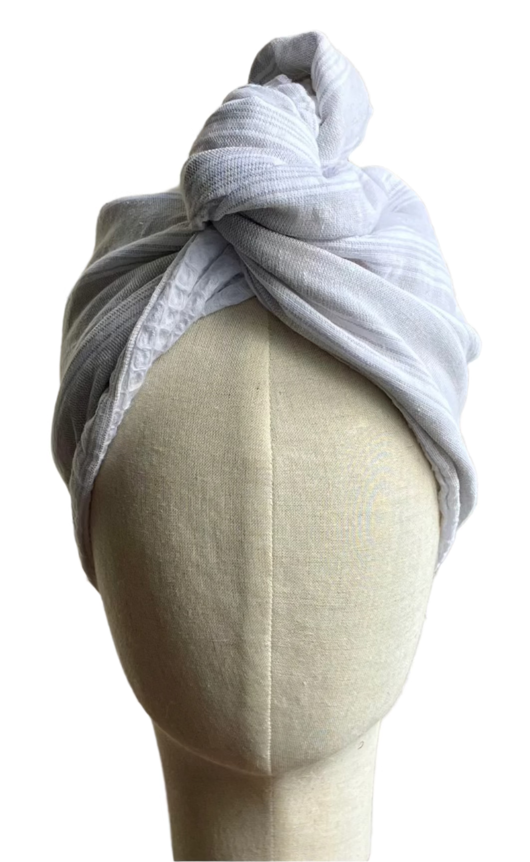 Hammam & Waffle Towel Hair Turban - Grey