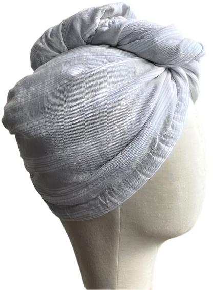 Hammam & Waffle Towel Hair Turban - Grey