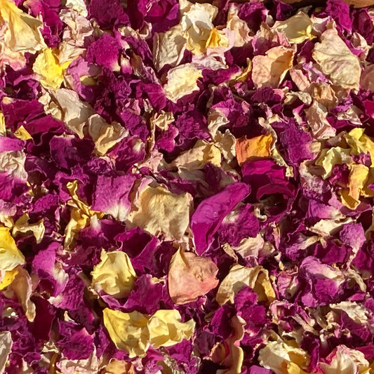 dried rose petals