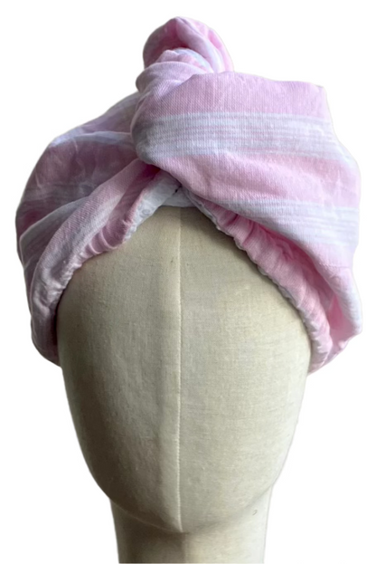 Hammam & Waffle Towel Hair Turban - Pink