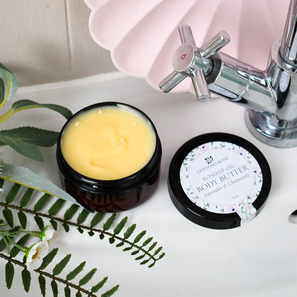 Lavender and chamomile body butter