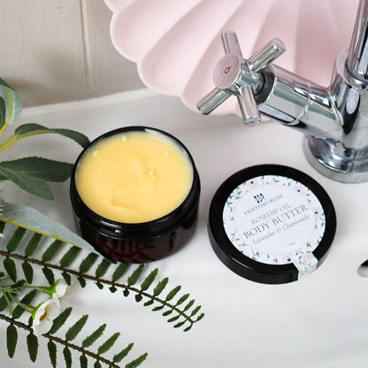 Lavender and chamomile body butter